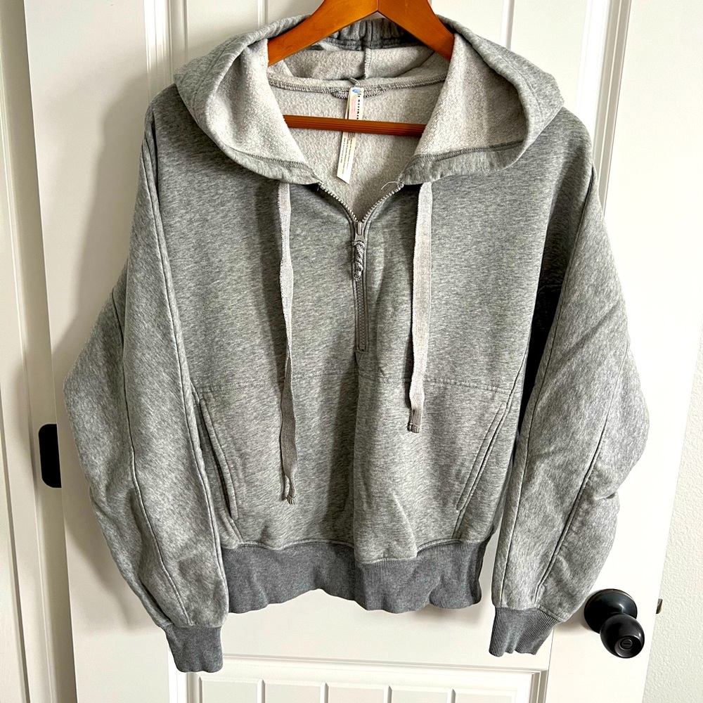 Free People (fp movement) Hooded quarter zip sweatshirt